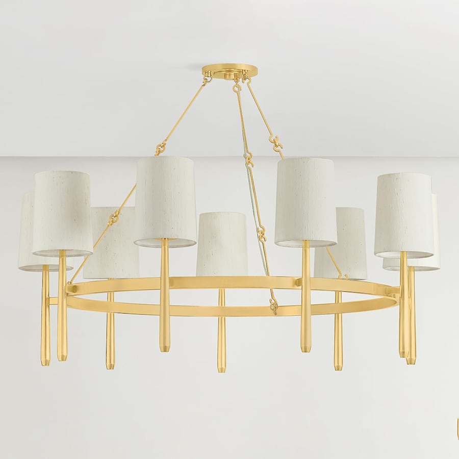 Steel Candle chandelier - Dorian Point for dining room view 3