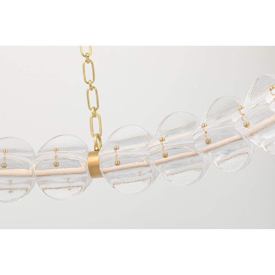Clear Glass Round chandelier - Sabine Point for dining room view 6