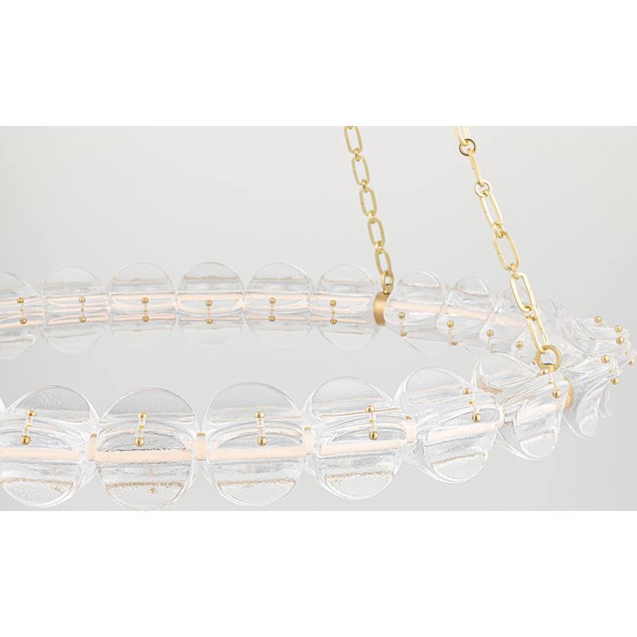 Clear Glass Round chandelier - Sabine Point for dining room view 7