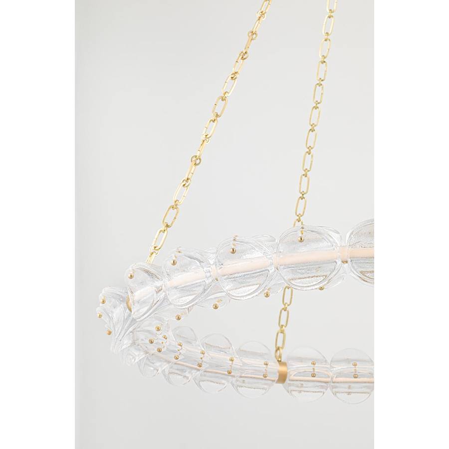 Clear Glass Round chandelier - Sabine Point for dining room view 9