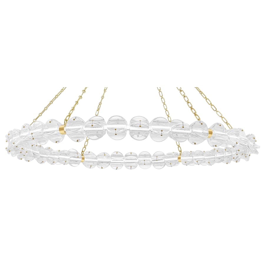 Clear Glass Round chandelier - Maris Wisp for dining room view 1