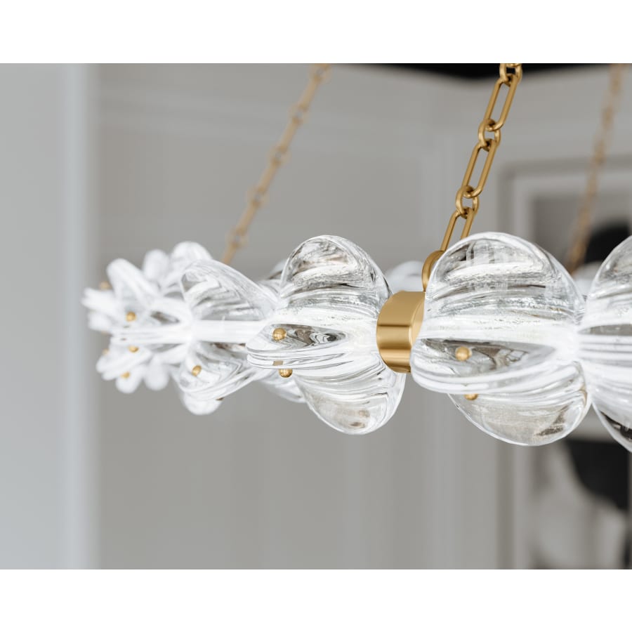 Clear Glass Round chandelier - Maris Wisp for dining room view 3