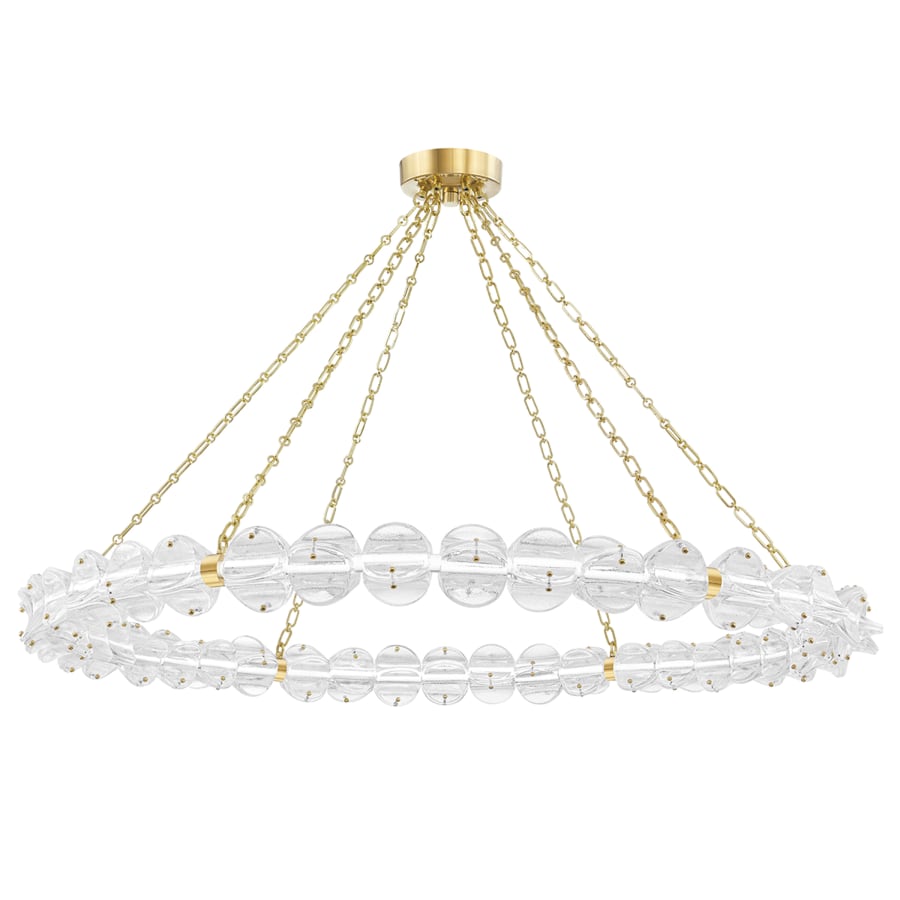 Clear Glass Round chandelier - Maris Wisp for dining room view 4