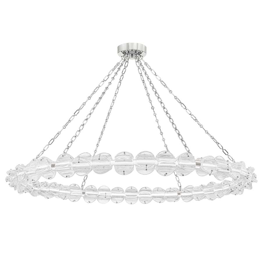 Clear Glass Round chandelier - Maris Wisp for dining room view 5
