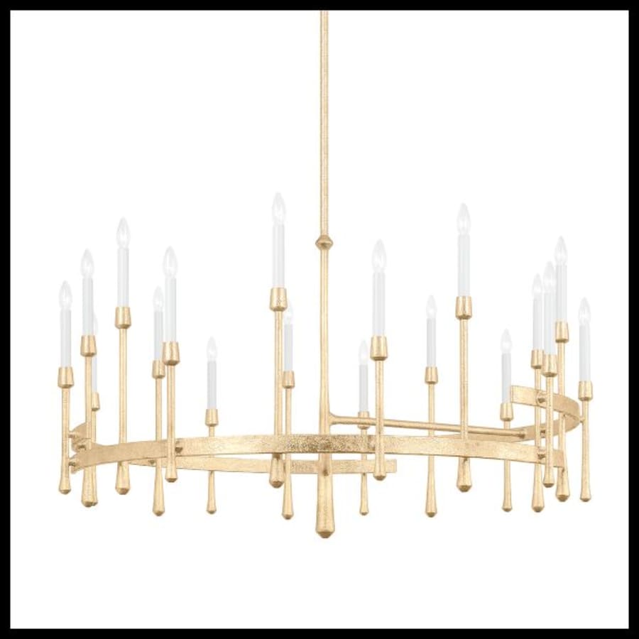 Steel Candle chandelier - Winslow Point for dining room view 2