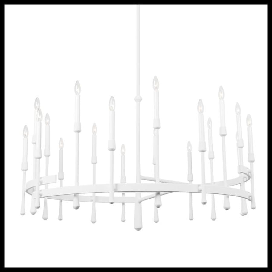 Steel Candle chandelier - Winslow Point for dining room view 3