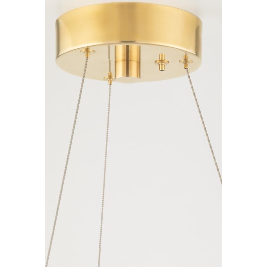 Brass Glass Round chandelier - Ember Point for dining room view 6