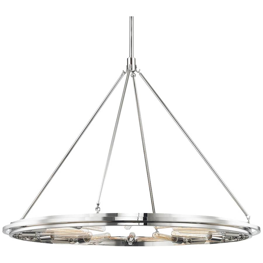 Metal Round chandelier - Finch Point for dining room view 2