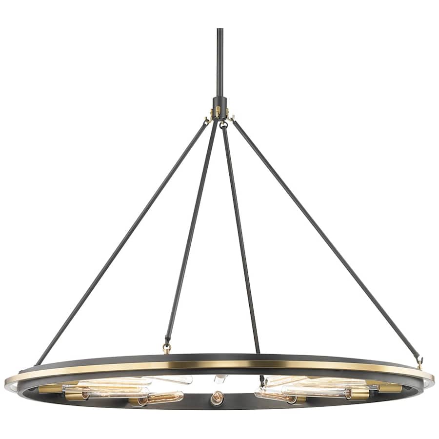 Metal Round chandelier - Finch Point for dining room view 1