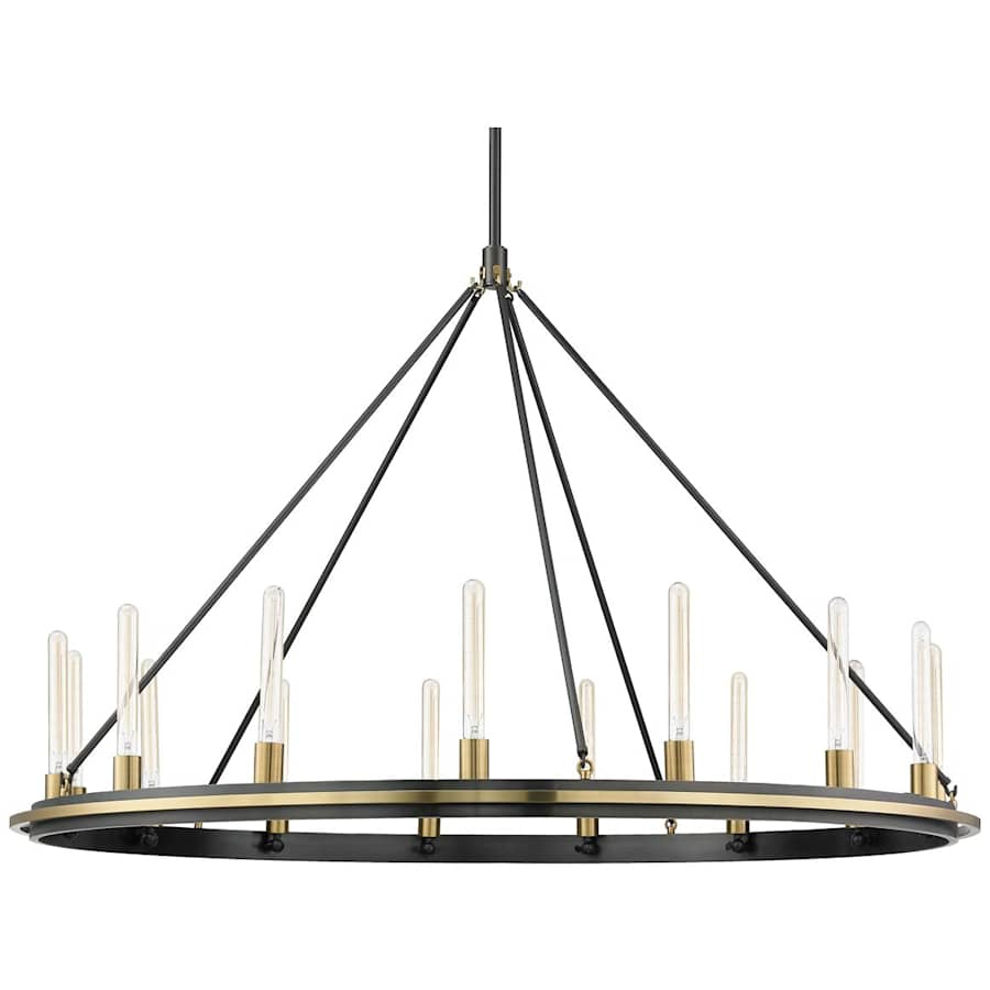 Metal Round chandelier - Rhea Point for dining room view 4