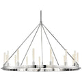 Metal Round chandelier - Rhea Point for dining room view 1