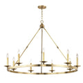 Steel Candle chandelier - Vesper Wisp for dining room view 1