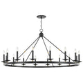 Steel Candle chandelier - Liora Wisp for dining room view 1