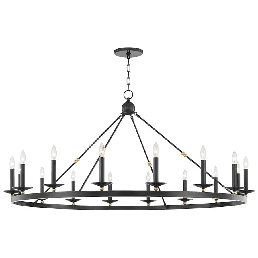 Steel Candle chandelier - Liora Wisp for dining room view 1