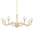 White Glass Candle chandelier - Petra Point for dining room view 1