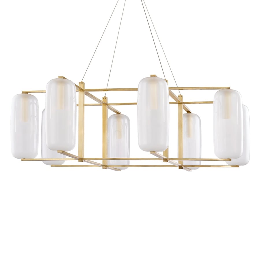 8-Light 48 in. Clear Glass Candle Chandelier - Briar Point | Tianguang Chandelier