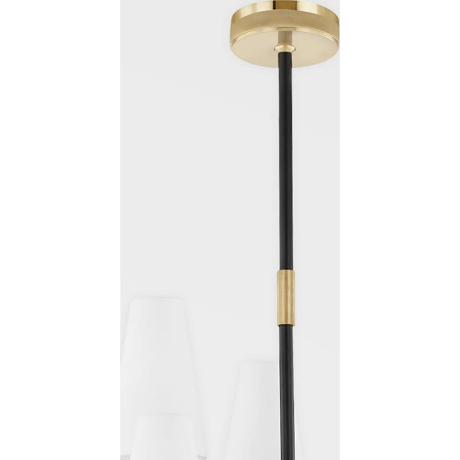 White Steel Round chandelier - Ivara Wisp for dining room view 3