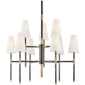 White Steel Round chandelier - Ivara Wisp for dining room view 1