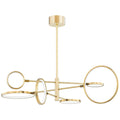 White Glass Round chandelier - Viola Point for dining room view 1