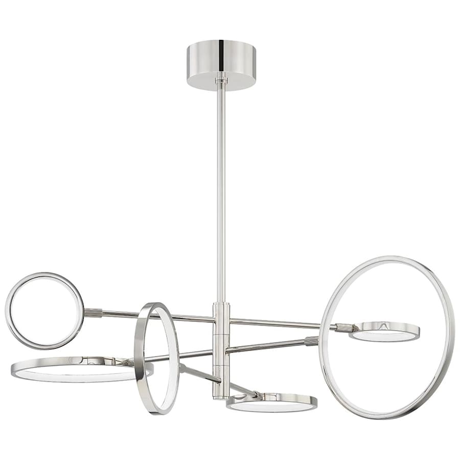 White Glass Round chandelier - Viola Point for dining room view 6