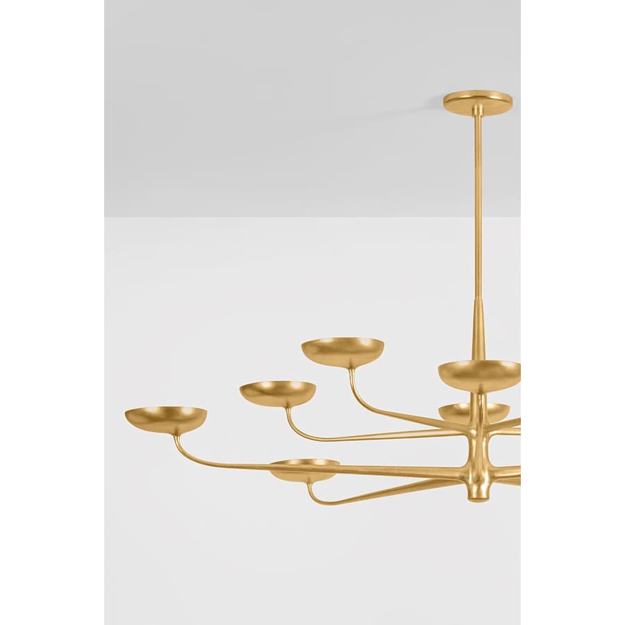 Gold Iron Round chandelier - Kestrel Point for dining room view 6