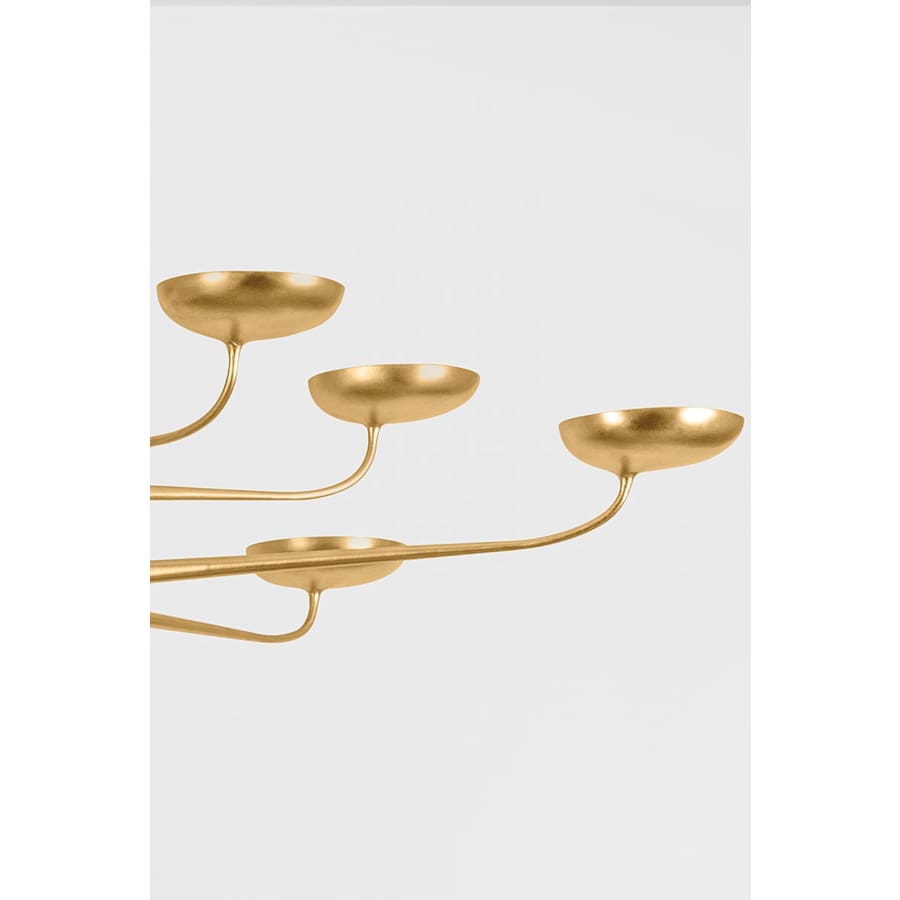 Gold Iron Round chandelier - Kestrel Point for dining room view 7