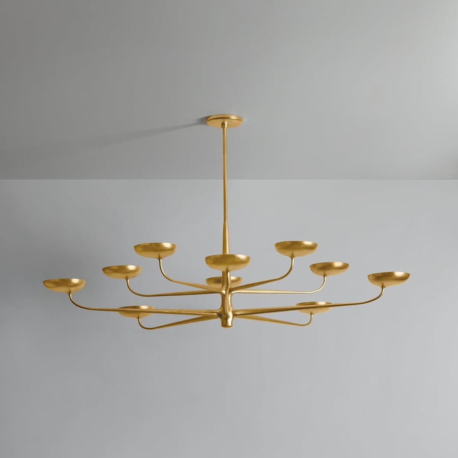 Gold Iron Round chandelier - Kestrel Point for dining room view 2