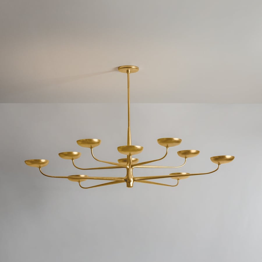 Gold Iron Round chandelier - Kestrel Point for dining room view 3