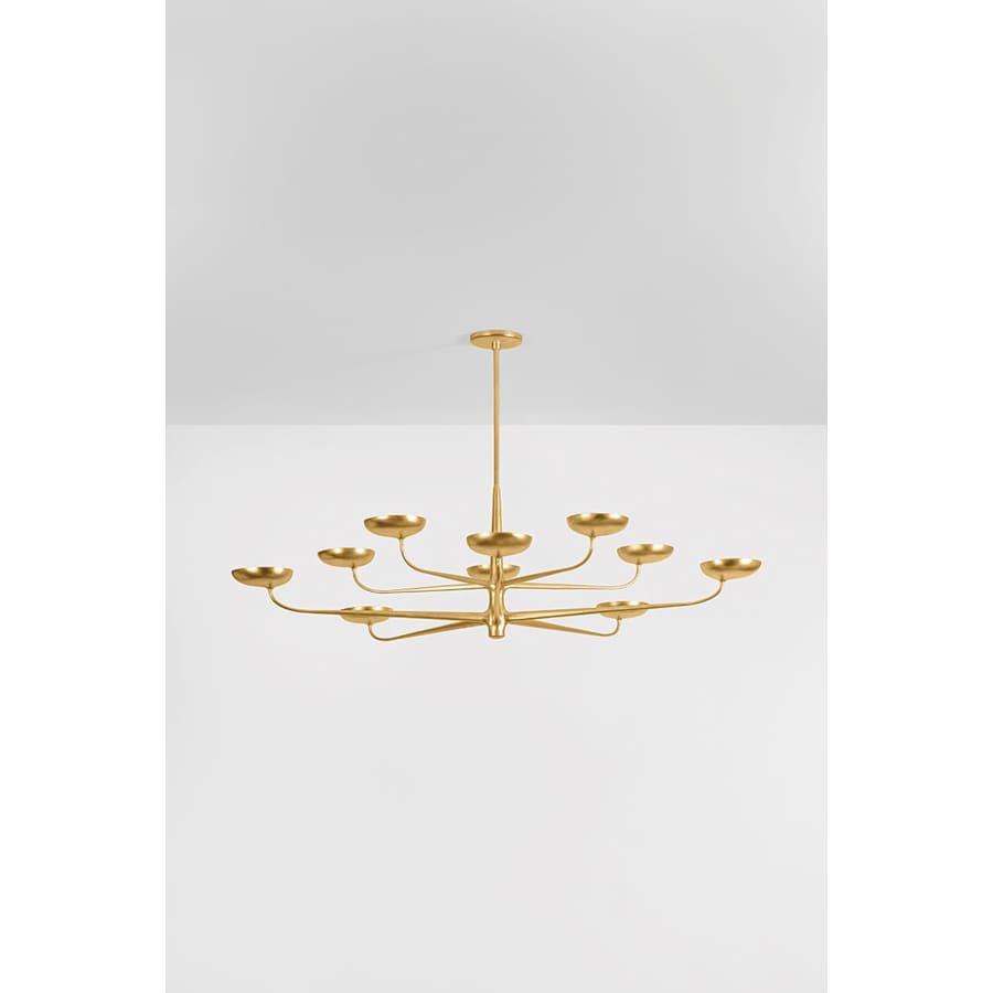 Gold Iron Round chandelier - Kestrel Point for dining room view 4