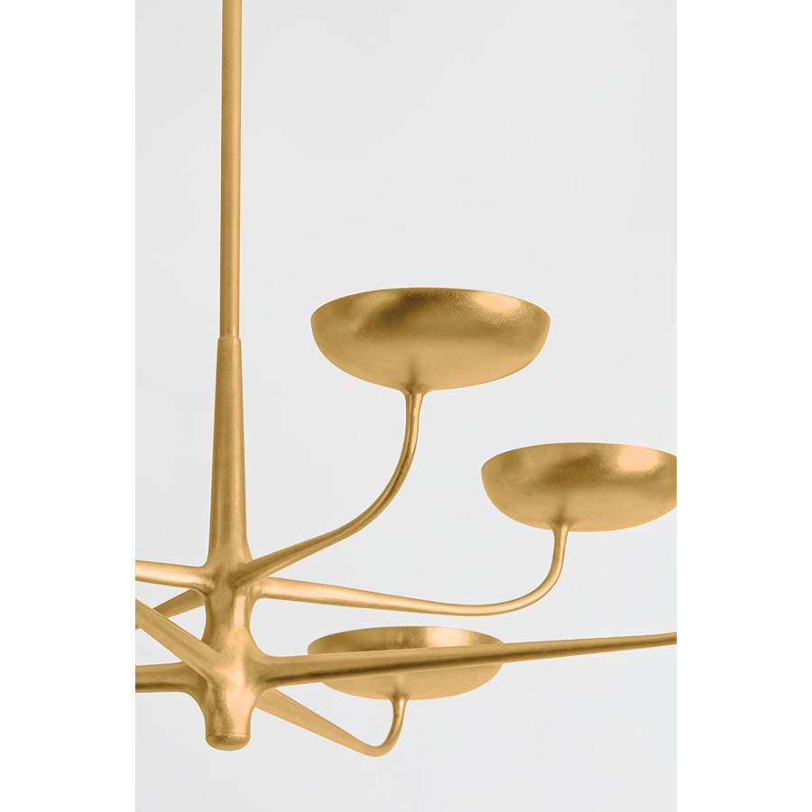 Gold Iron Round chandelier - Kestrel Point for dining room view 5