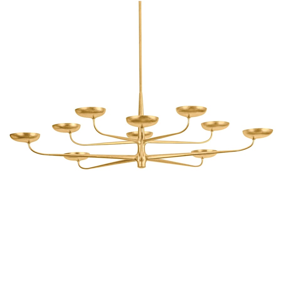 Gold Iron Round chandelier - Kestrel Point for dining room view 1