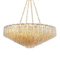 Glass Candle chandelier - Zinnia Point for dining room view 1