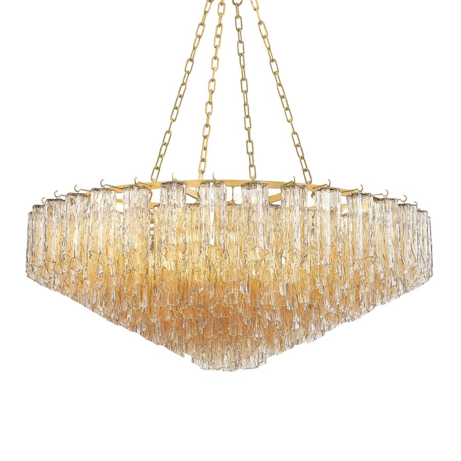 Glass Candle chandelier - Zinnia Point for dining room view 1