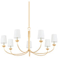 White Crystal Round chandelier - Siena Point for dining room view 1