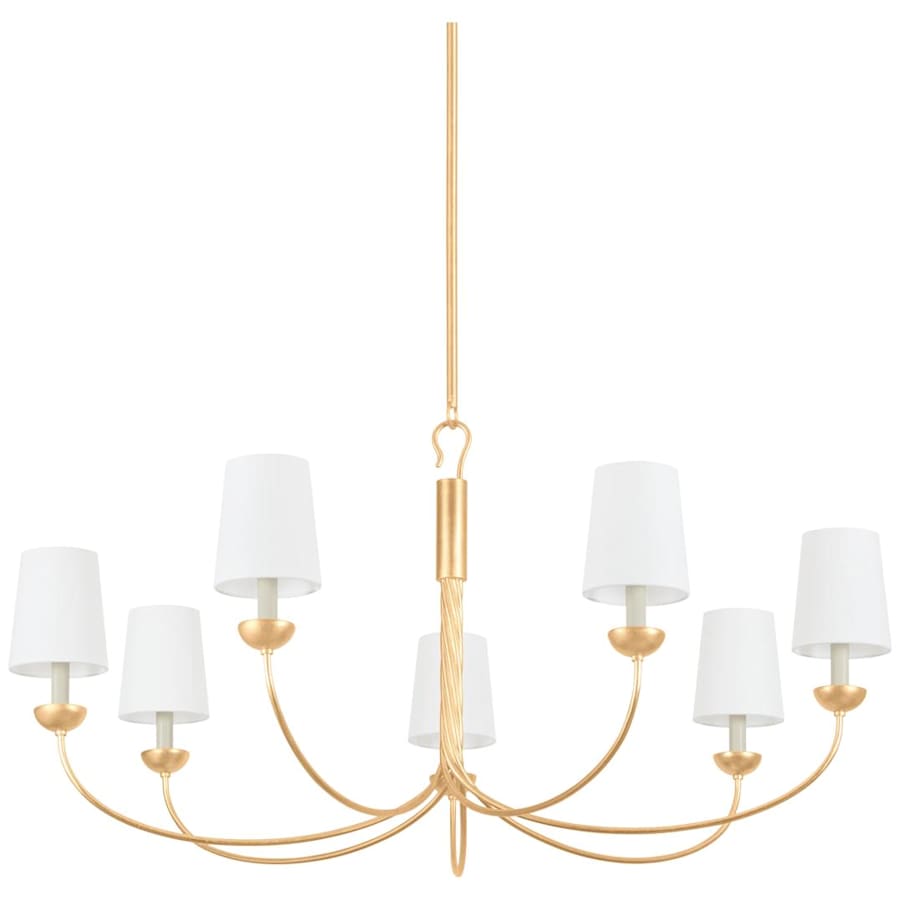 White Crystal Round chandelier - Siena Point for dining room view 1