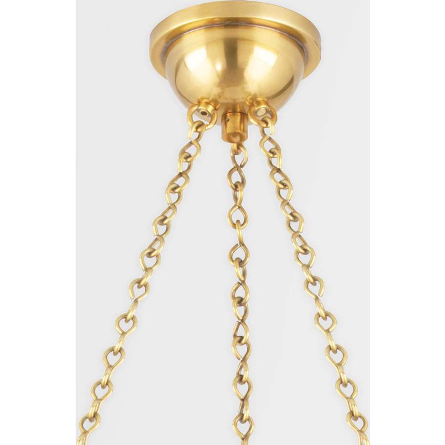 White Crystal Round chandelier - Siena Point for dining room view 2