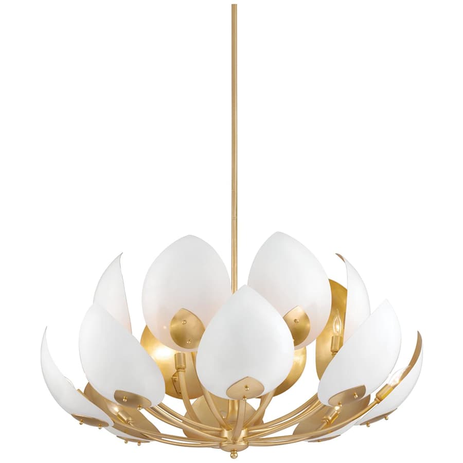 Black Brass Abstract chandelier - Tessa Point for dining room view 1