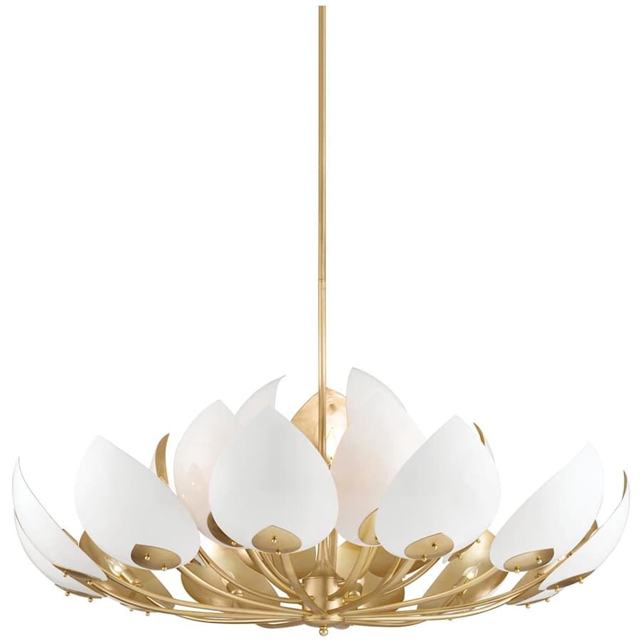 Black Brass Abstract chandelier - Zora Point for dining room view 1