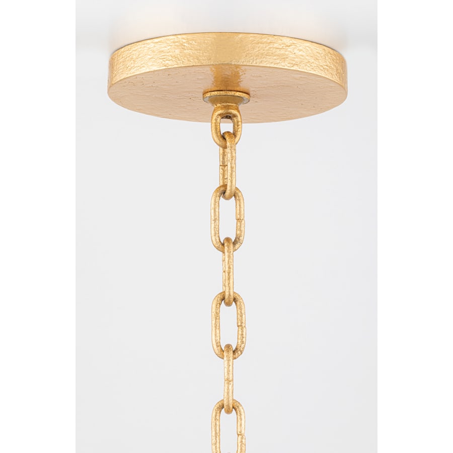 White Steel Round chandelier - Soren Wisp for dining room view 5