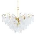 Clear Brass Candle chandelier - Onda Point for dining room view 1