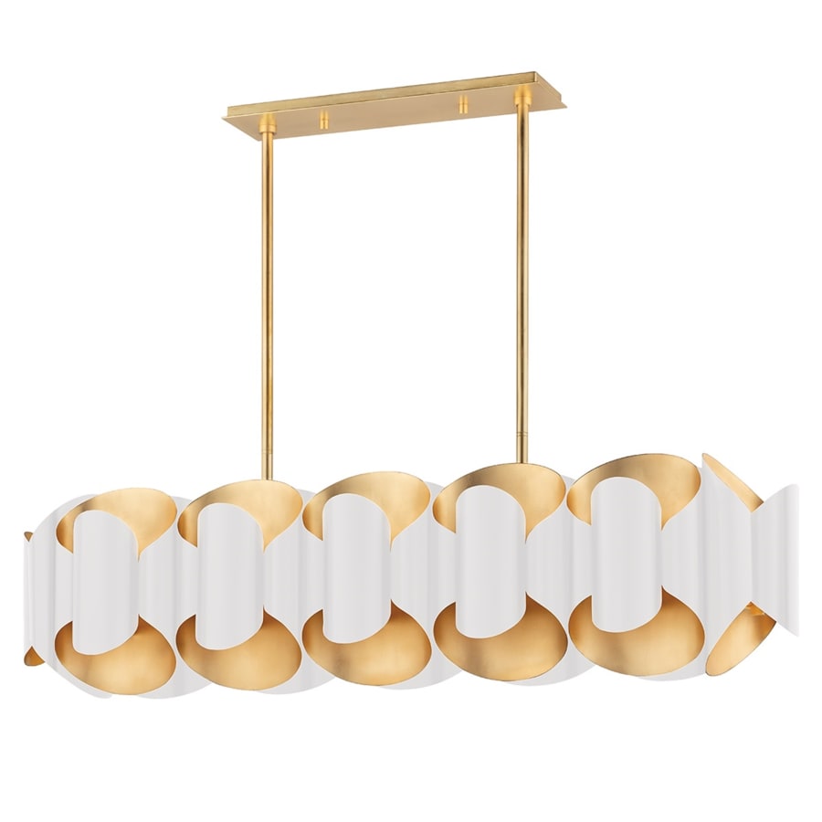 Black Steel Linear chandelier - Kaia Wisp for dining room view 3