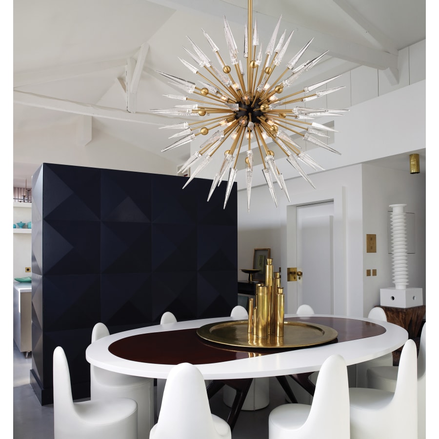 Metal Sputnik chandelier - Alden Point for dining room view 7