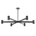 Black Steel Linear chandelier - Tova Point for dining room view 1