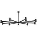 Black Steel Linear chandelier - Rosa Point for dining room view 1