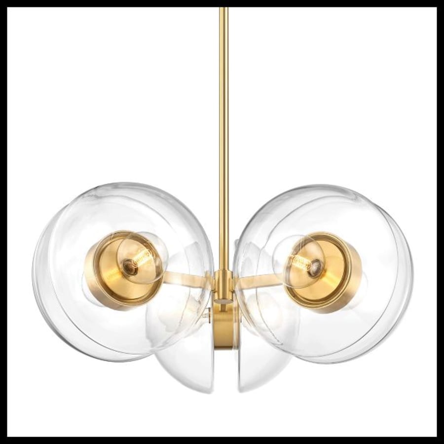 Clear Glass chandelier - Lazuli Point for dining room view 2
