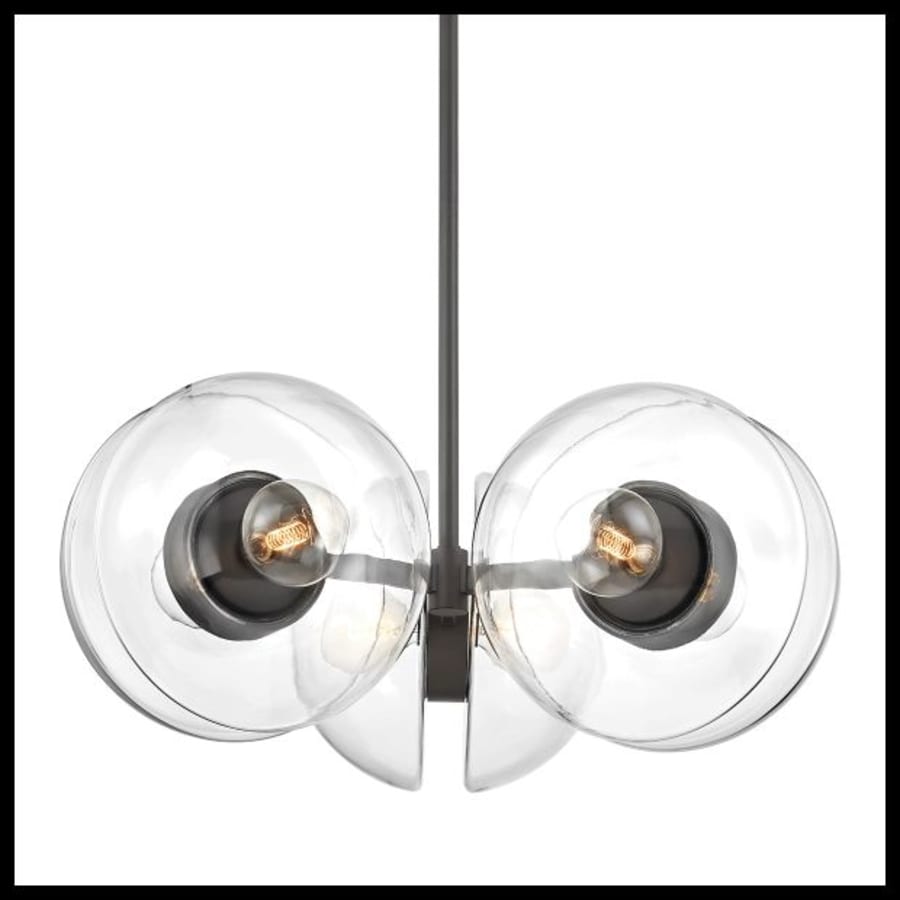 Clear Glass chandelier - Lazuli Point for dining room view 3
