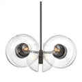Clear Glass chandelier - Lazuli Point for dining room view 1