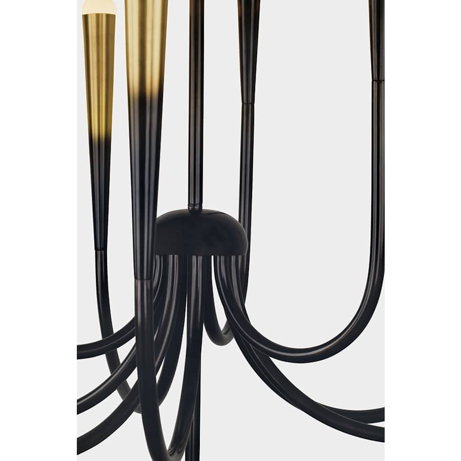Steel Candle chandelier - Esme Point for dining room view 3
