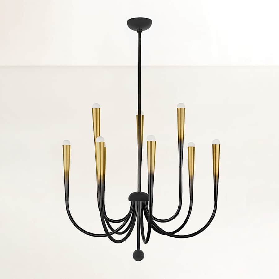 Steel Candle chandelier - Esme Point for dining room view 5