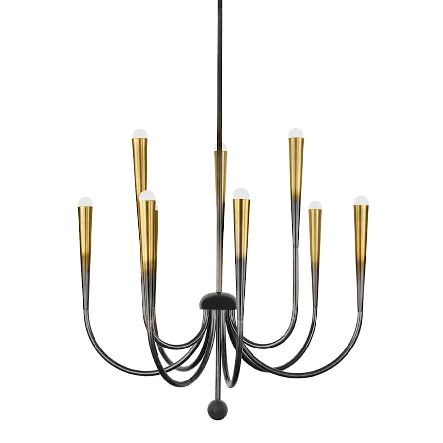 Steel Candle chandelier - Esme Point for dining room view 1